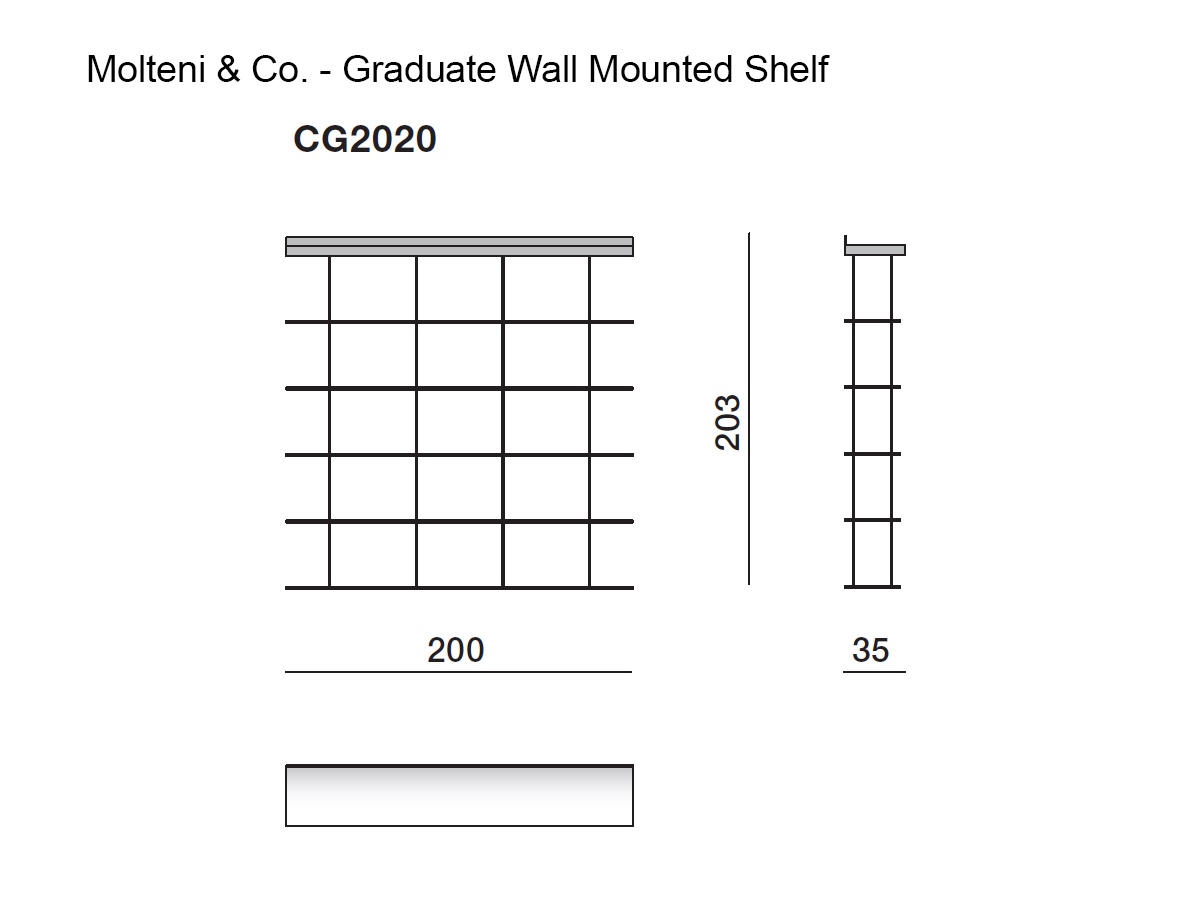 Molteni C Graduate Wall Shelf Cg 2020