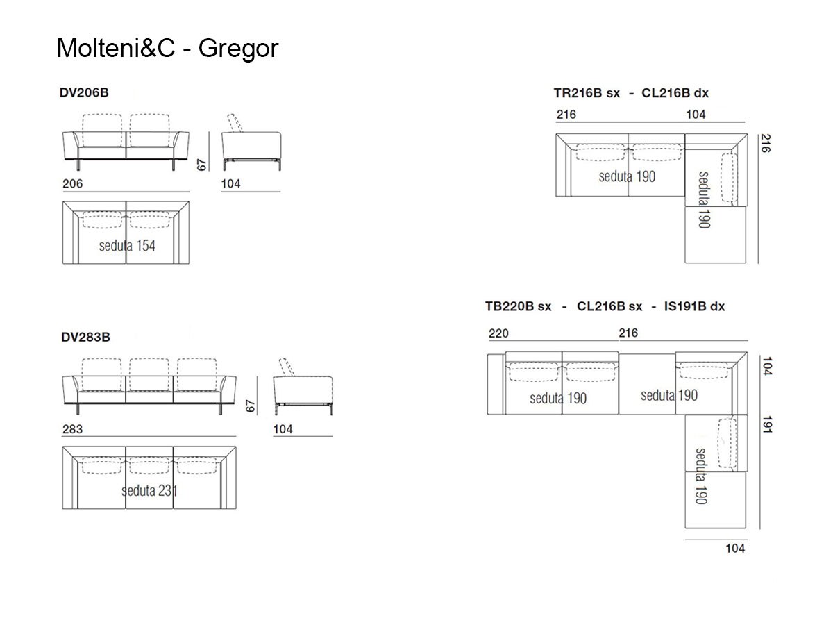 Molteni C Gregor Sofa Collection
