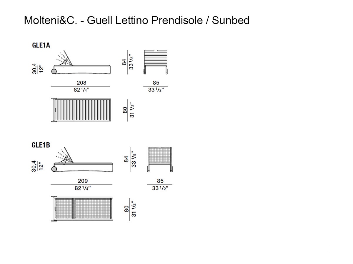 Molteni C Guell Sunbed