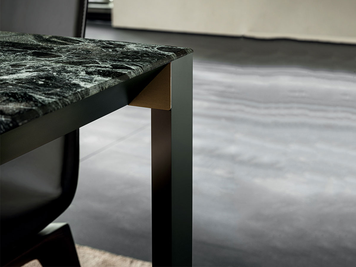 Molteni C Half A Square Table Marble Verde Alpi Pewter