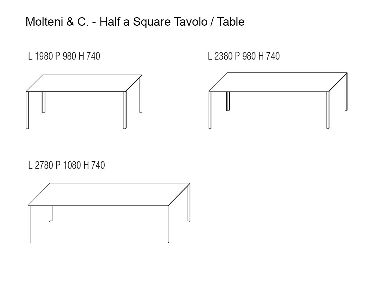Molteni C Half A Square Table