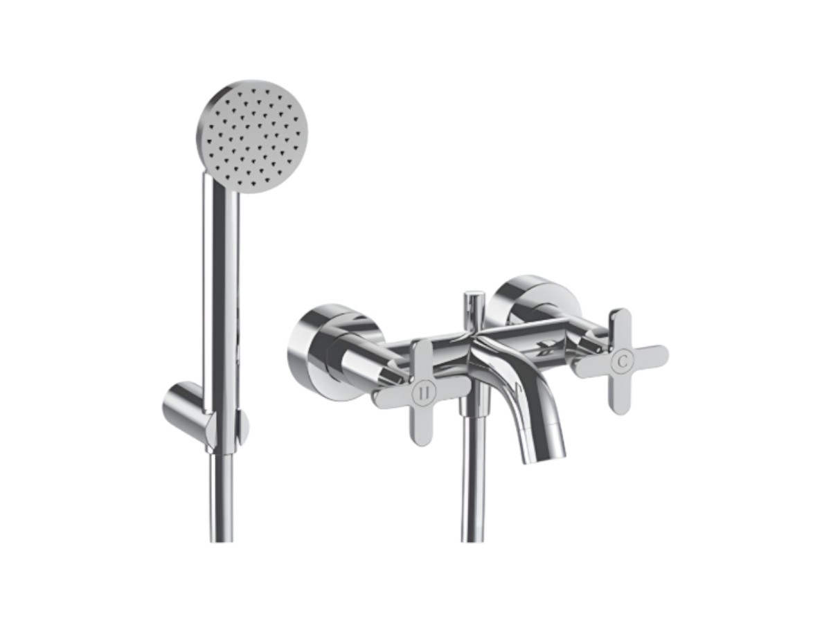 Molteni C Icona R015 Wall Mounted Bath And Shower Mixer Set