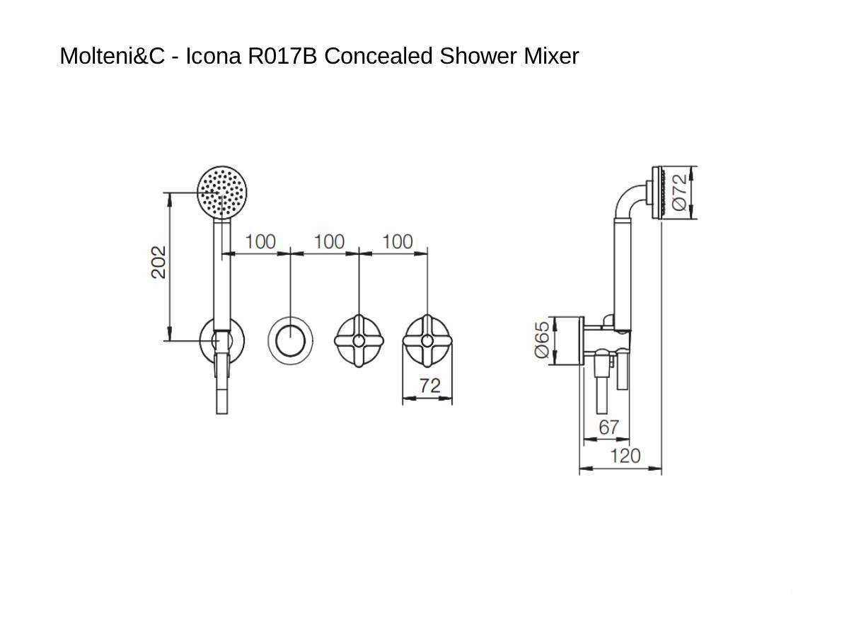 Molteni C Icona R017b Concealed Shower Mixer