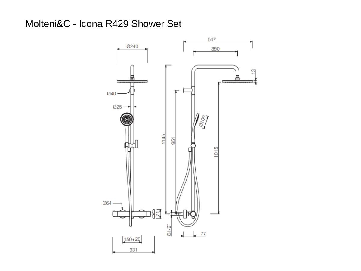Molteni C Icona R429 Shower Set