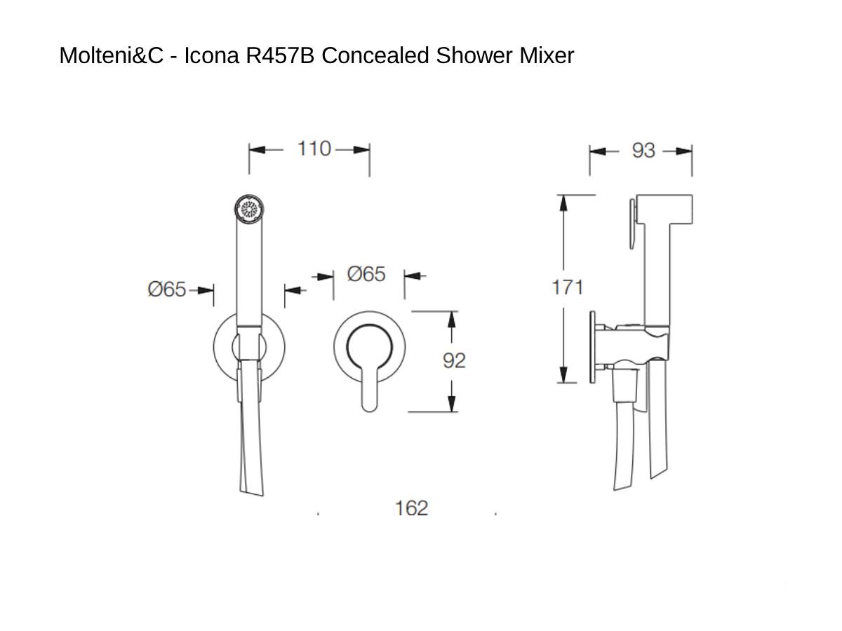 Molteni C Icona R457b Concealed Shower Mixer