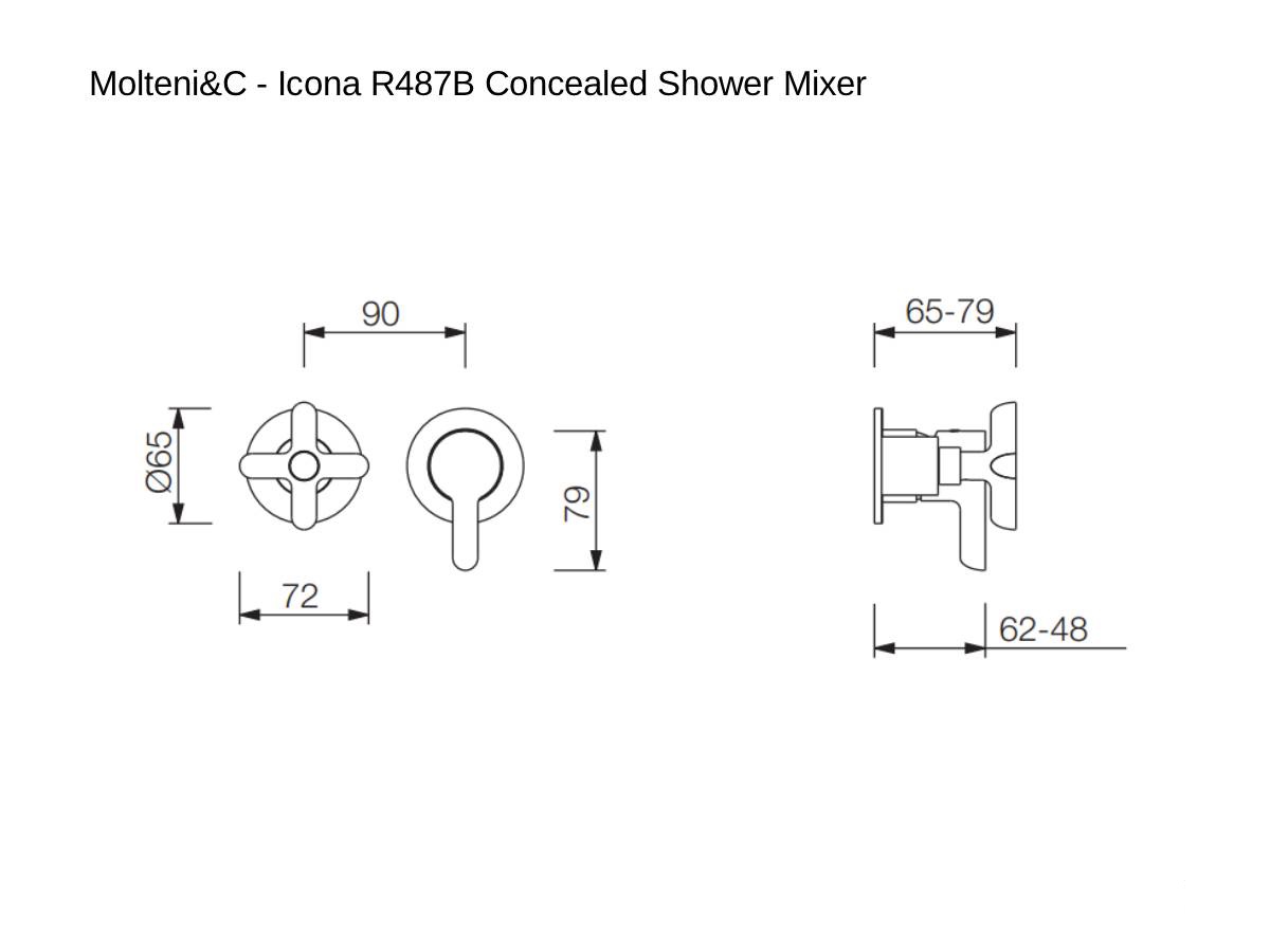 Molteni C Icona R487b Concealed Shower Mixer