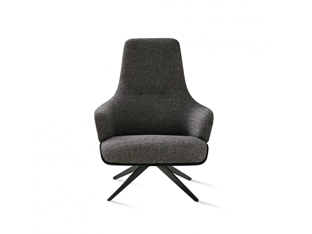 Molteni C Kensington Swivel Armchair High Backrest