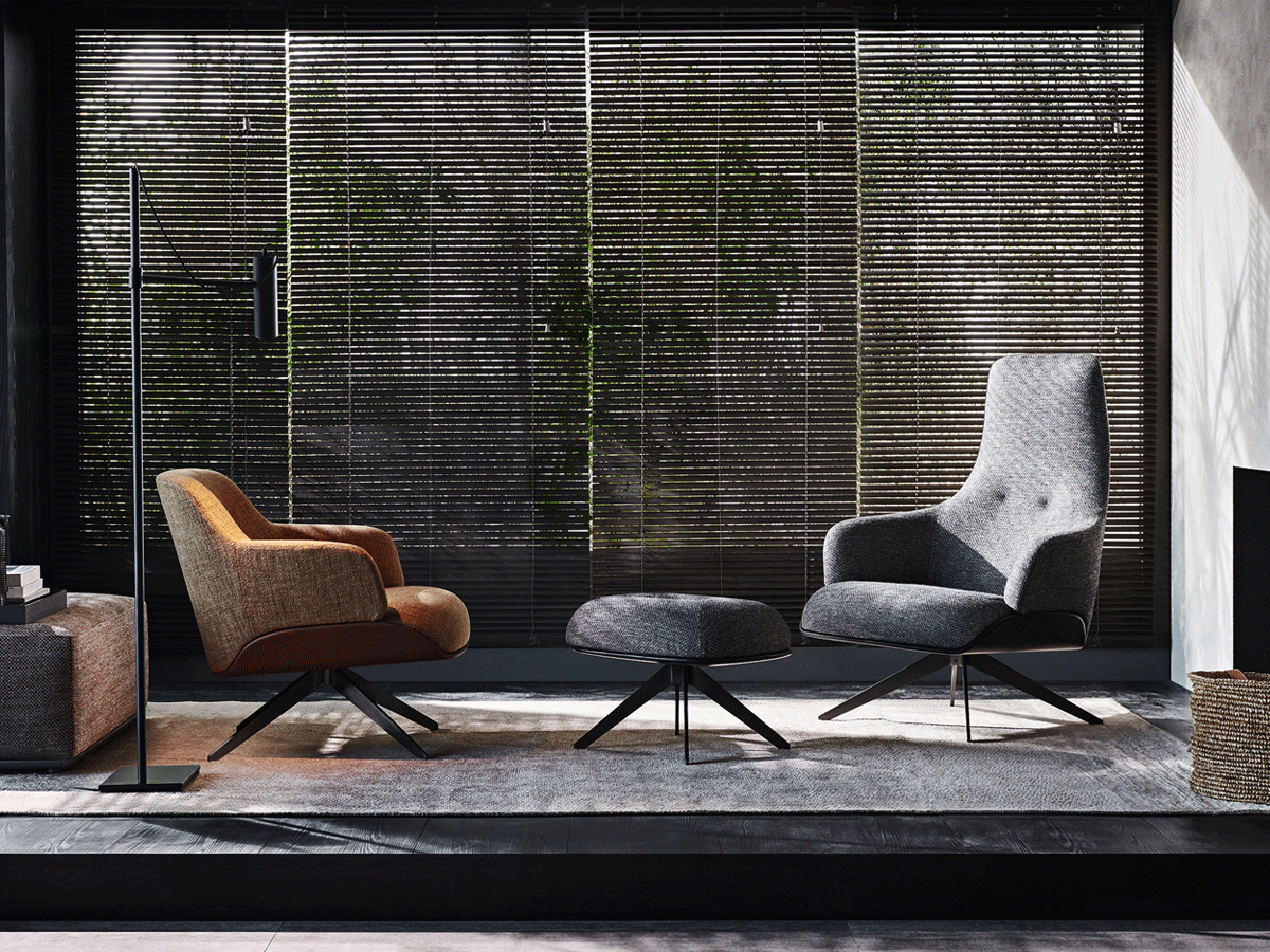 Molteni C Kensington Swivel Armchair Low Back