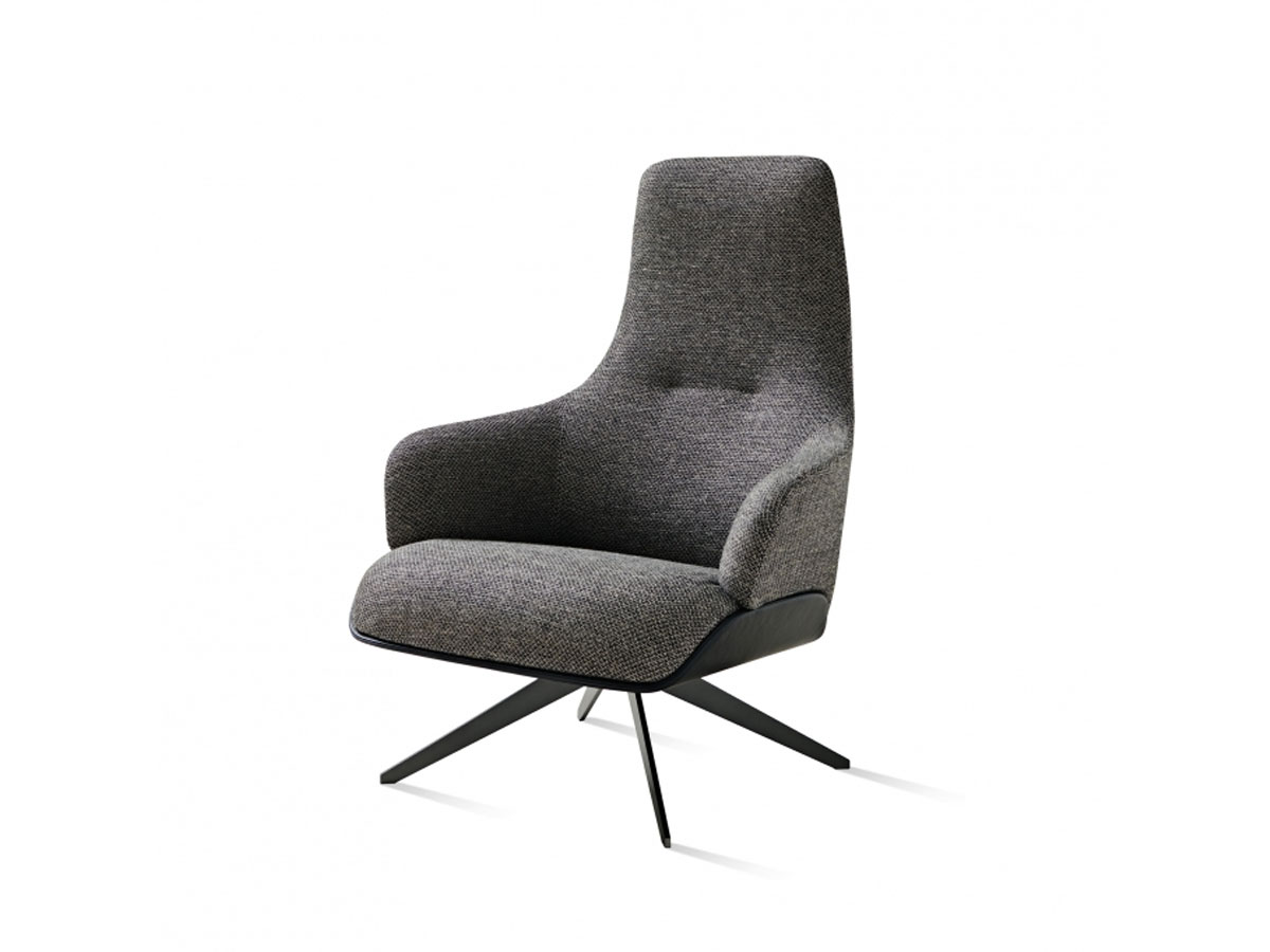 Molteni C Kensington Swivel Armchair High Backrest