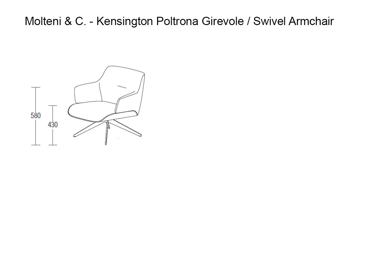 Molteni C Kensington Swivel Armchair Low Back