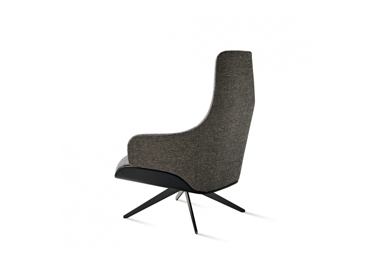 Molteni C Kensington Swivel Armchair High Backrest
