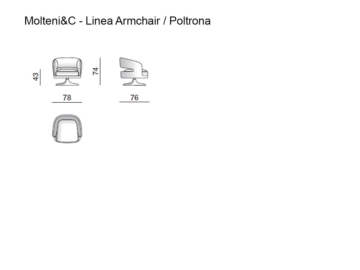 Molteni C Linea Armchair