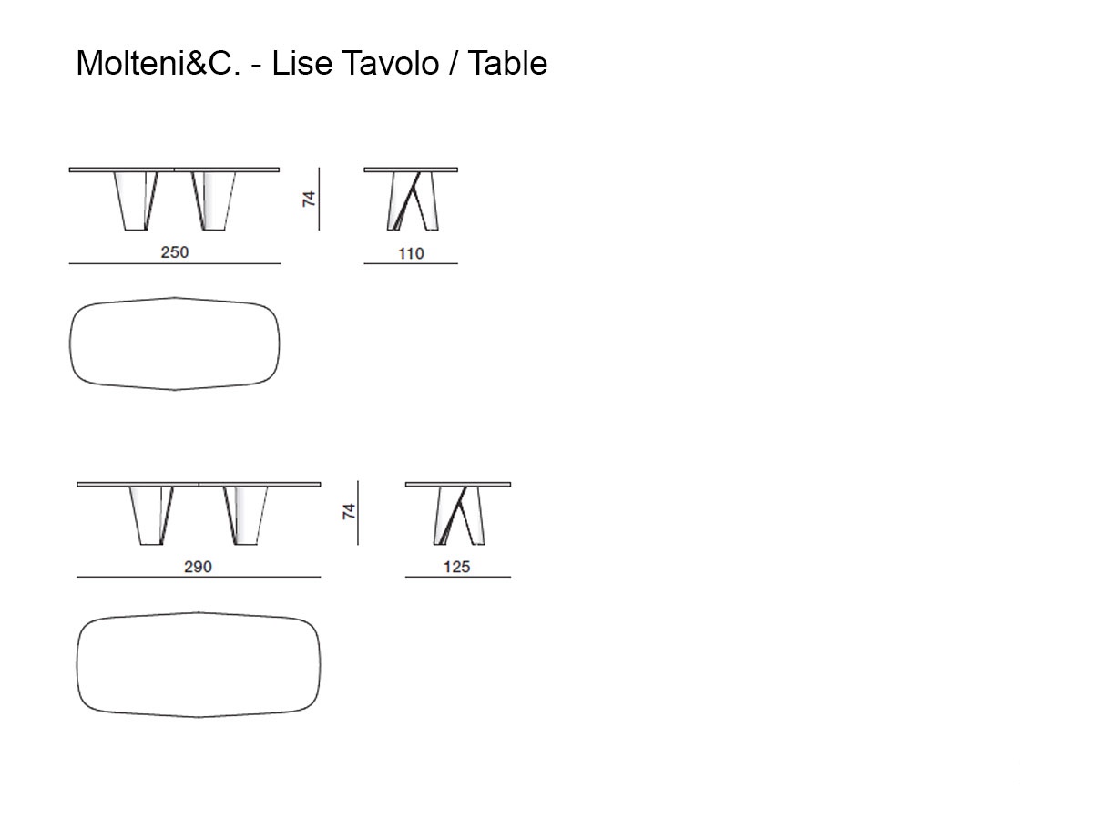 Molteni C Lise Table Stone Top