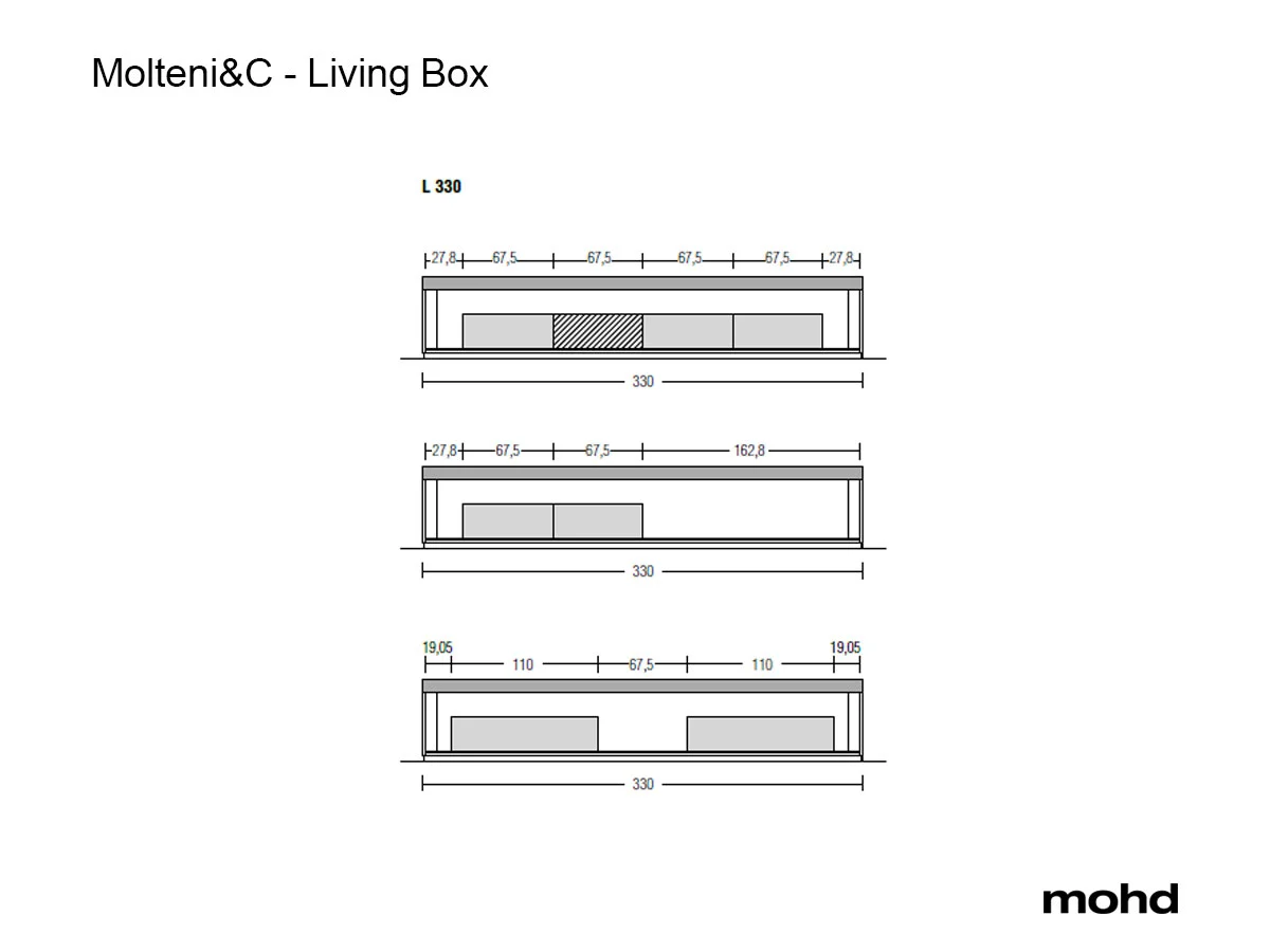 Molteni C Living Box Low Sideboard