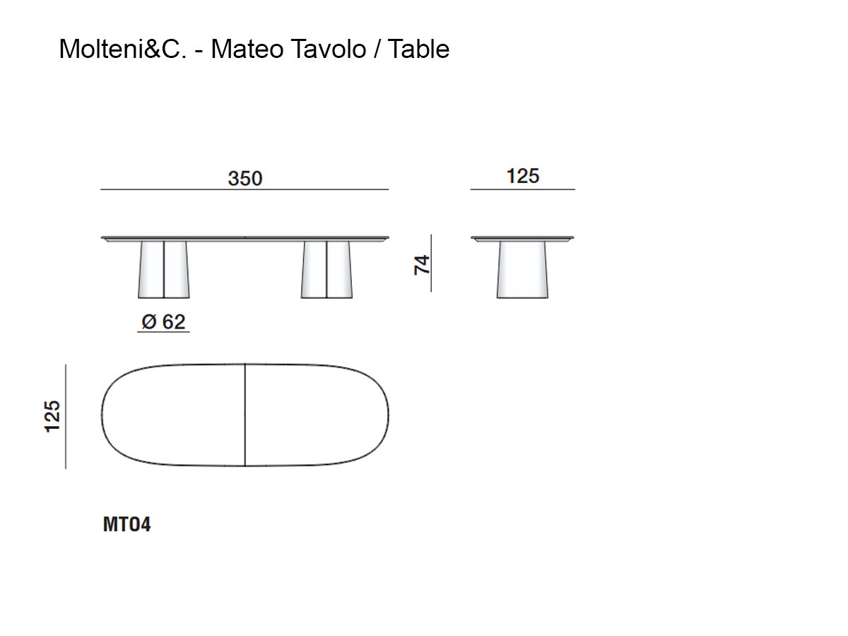 Molteni C Mateo Table Double Base
