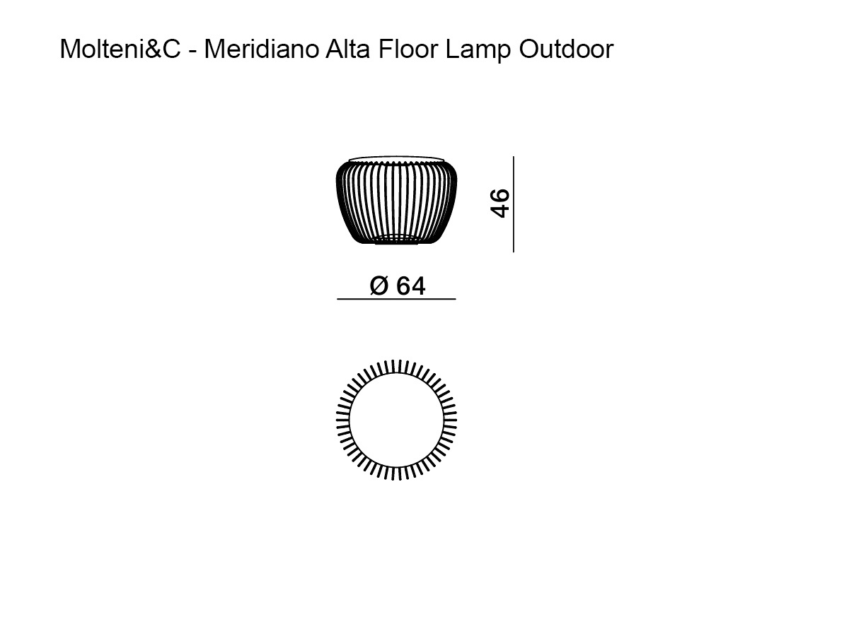 Molteni C Meridiano Alta Floor Lamp Outdoor