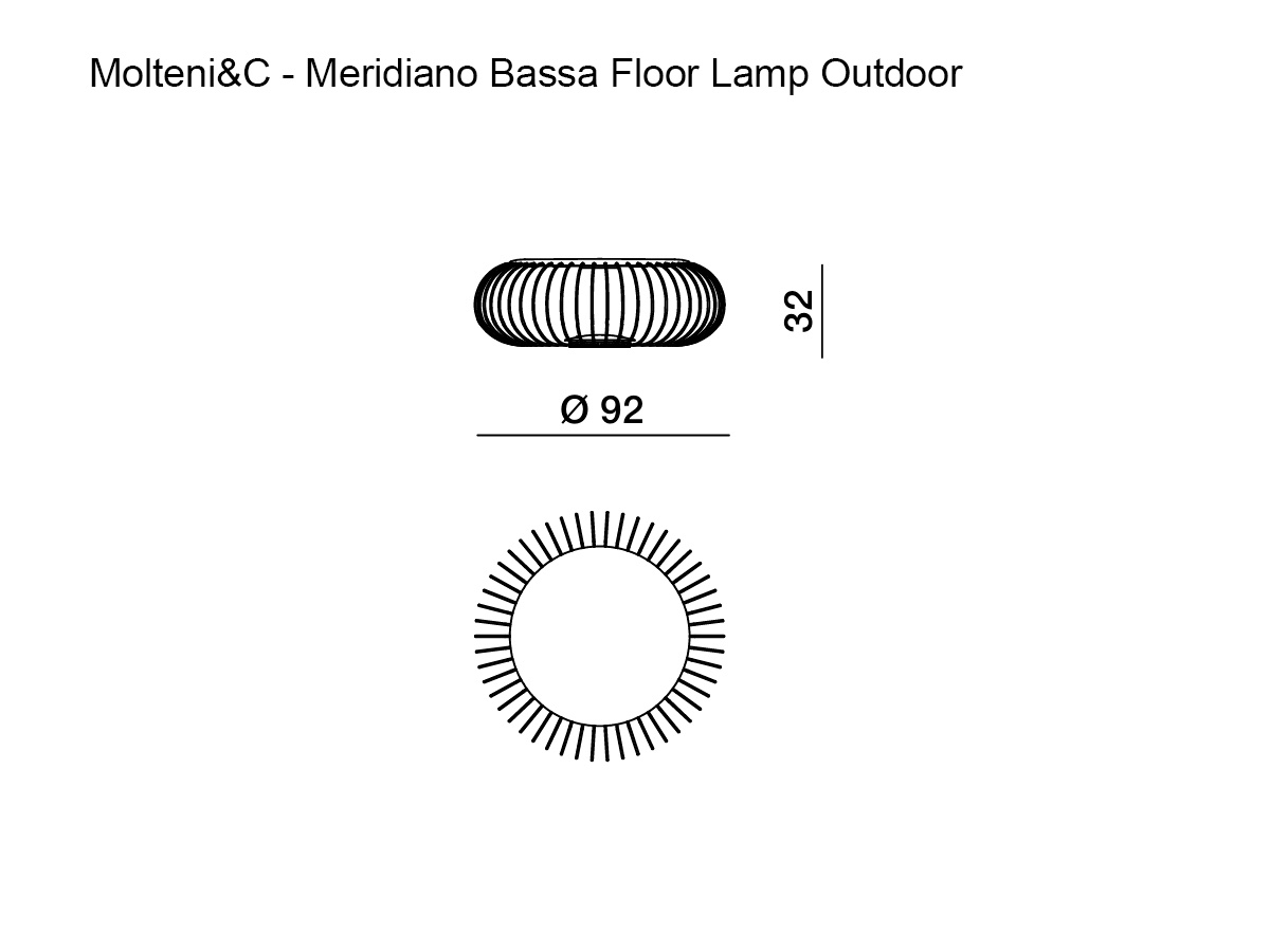 Molteni C Meridiano Bassa Floor Lamp Outdoor