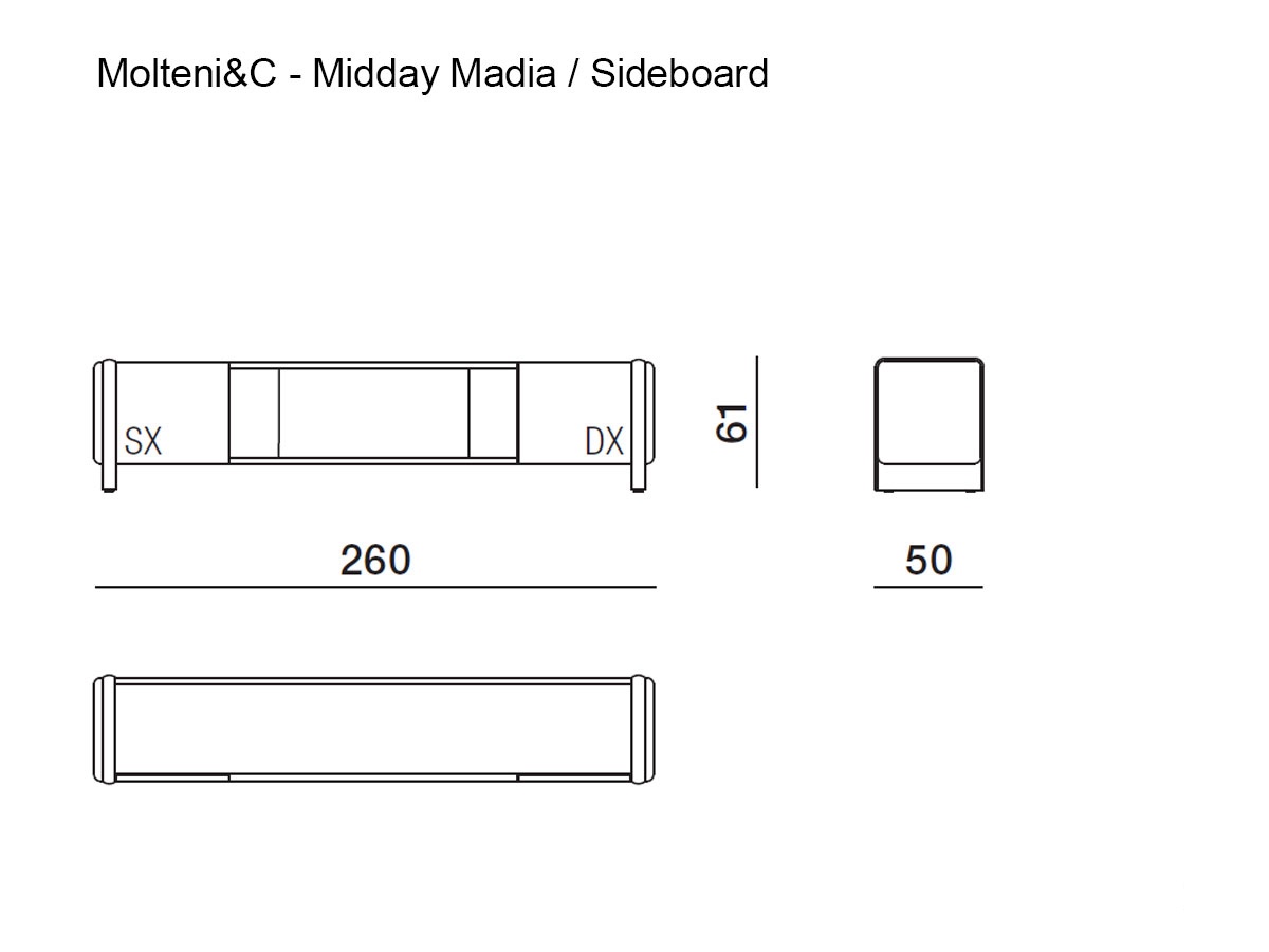 Molteni C Midday Sideboard L 260 Cm