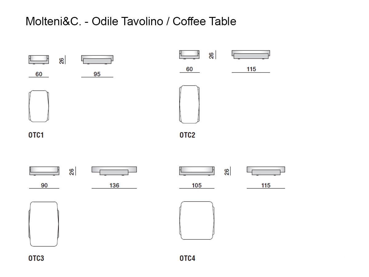 Molteni C Odile Coffee Table Stone Top