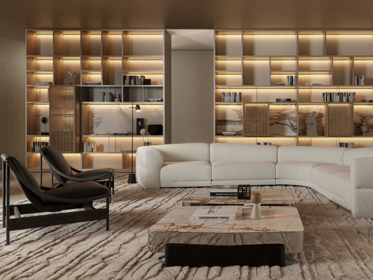 Molteni C Odile Coffee Table Stone Top