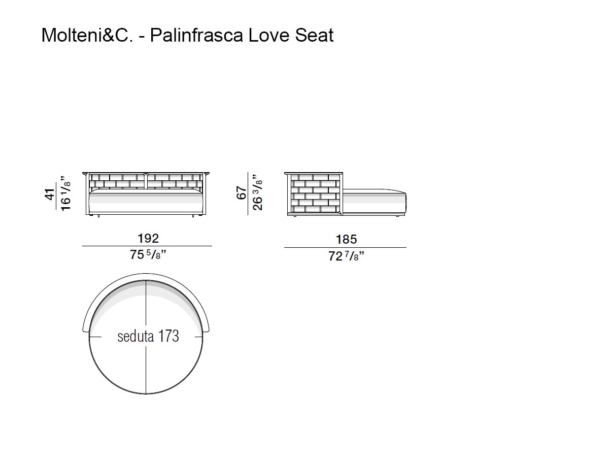 Molteni C Palinfrasca Outdoor Love Seat