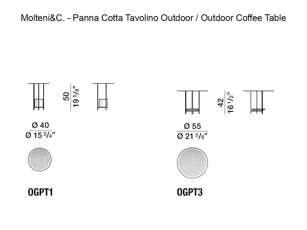 Molteni C Panna Cotta Outdoor Coffee Table