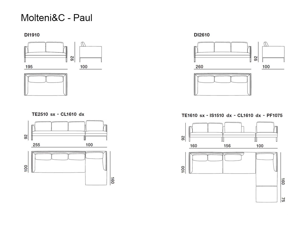 Molteni C Paul Sofa Collection