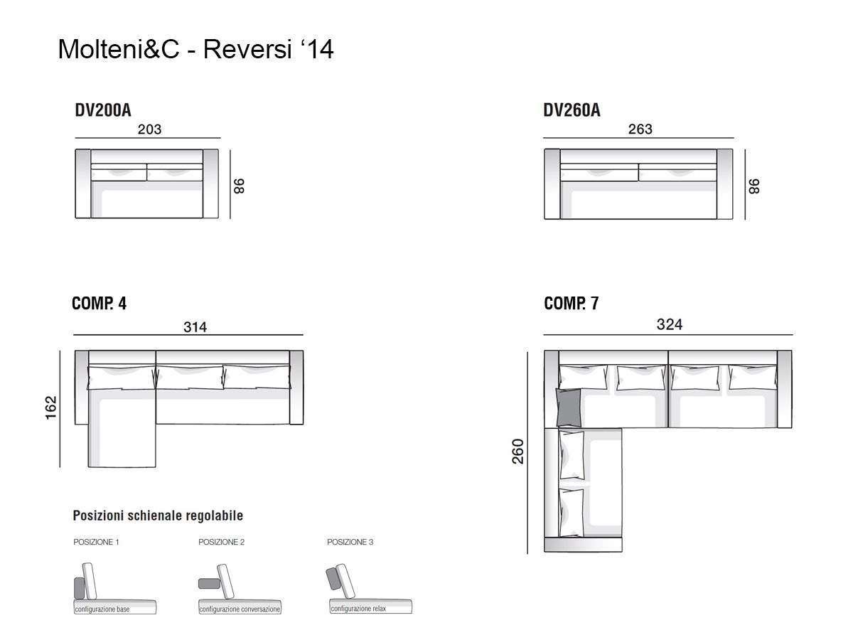 Molteni C Reversi 14 Sofa Collection