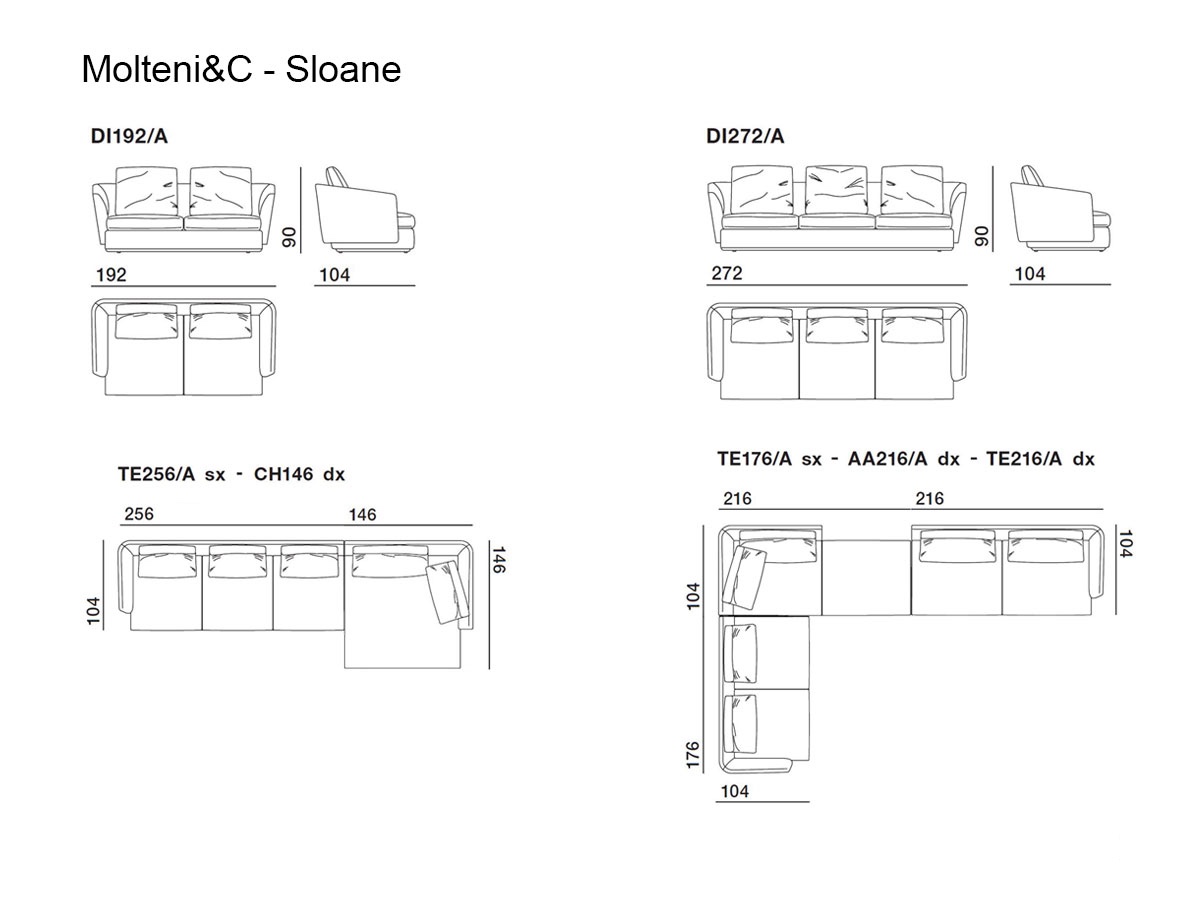 Molteni C Sloane Sofa Collection