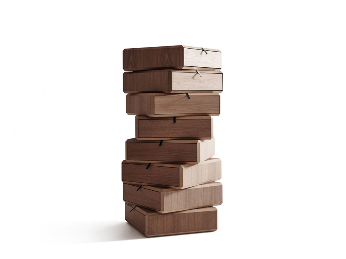 Molteni C Teorema Chest Of Drawers Open Compartments Canaletto Walnut