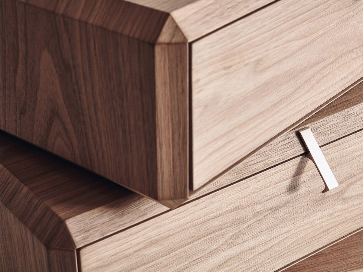 Molteni C Teorema Chest Of Drawers Open Compartments Canaletto Walnut