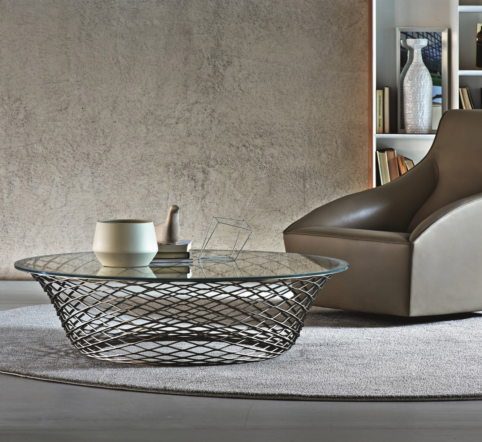 Molteni C Teso Coffee Table Stainless Steel