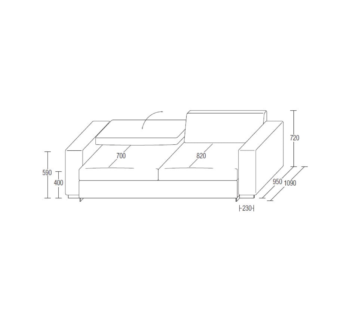 Molteni C Turner Sofa Due Seater