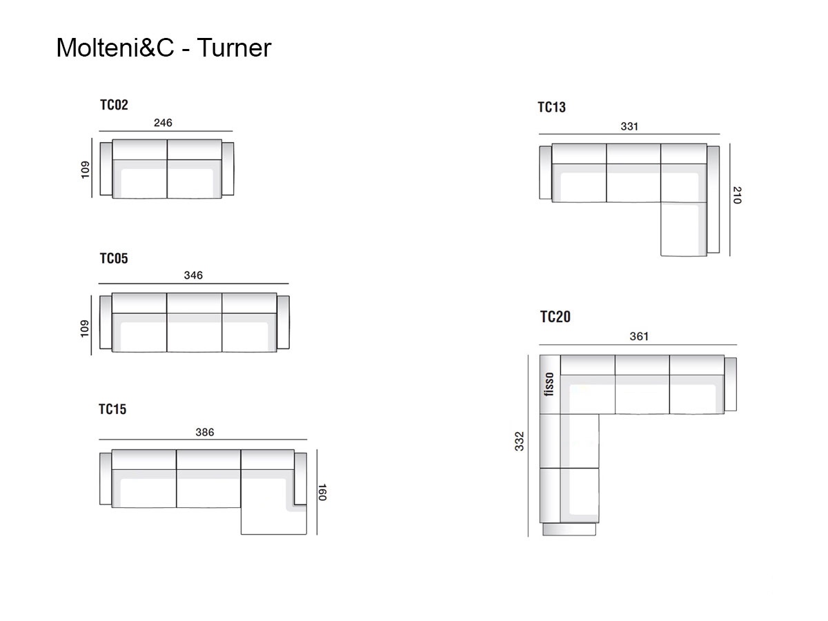 Molteni C Turner Sofa Collection