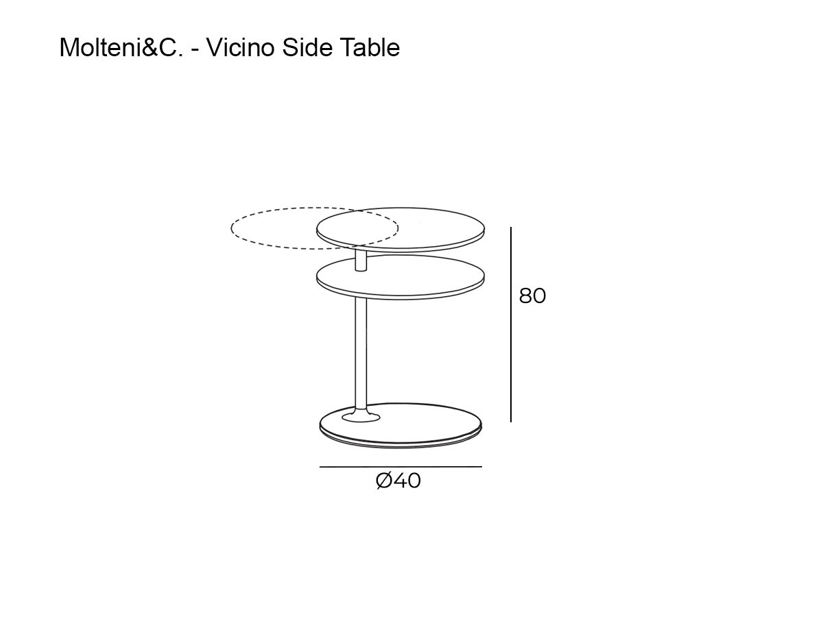 Molteni C Vicino Side Table Marble