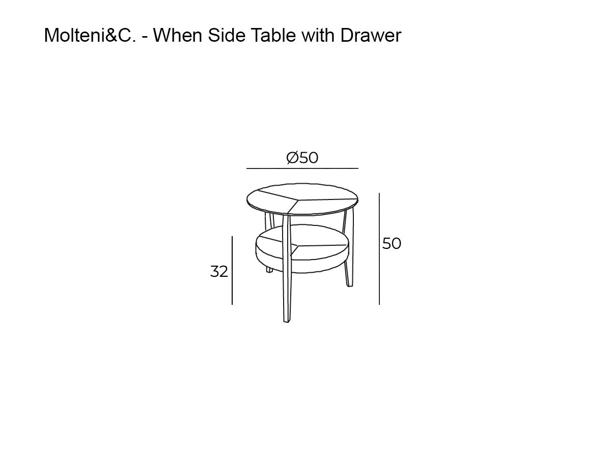 Molteni C When Side Table With Drawer