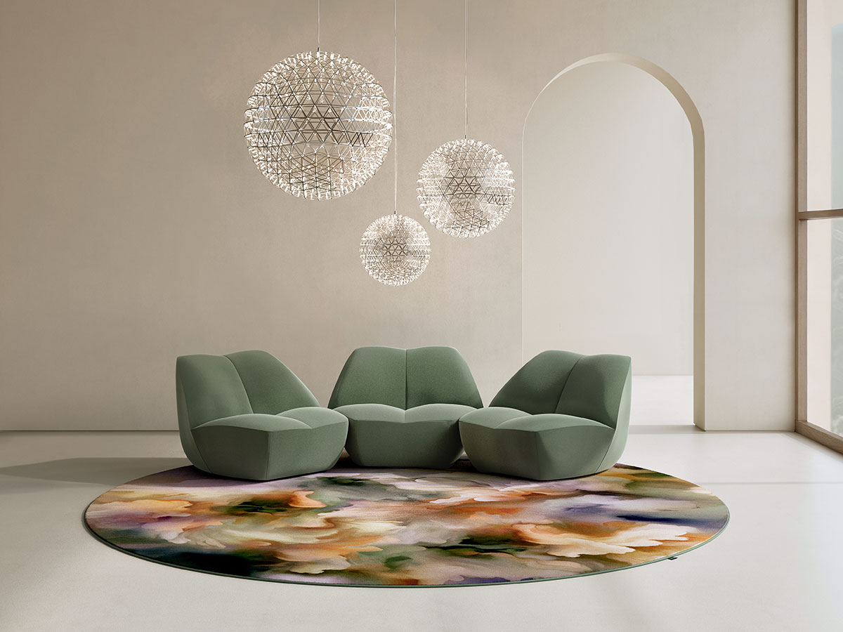 Moooi Carpets Aqua Flora Round Carpet O 250 Cm