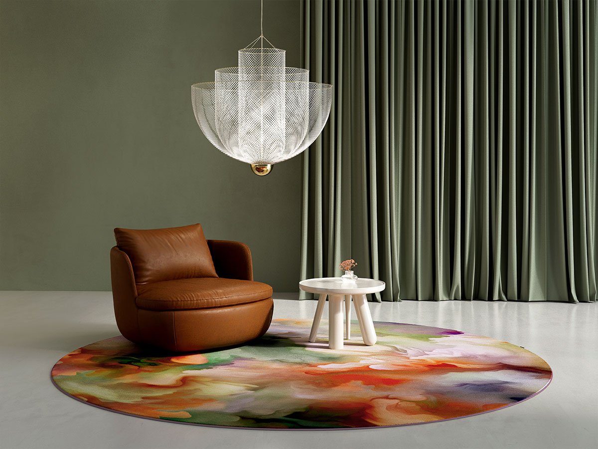 Moooi Carpets Aqua Flora Round Carpet O 250 Cm