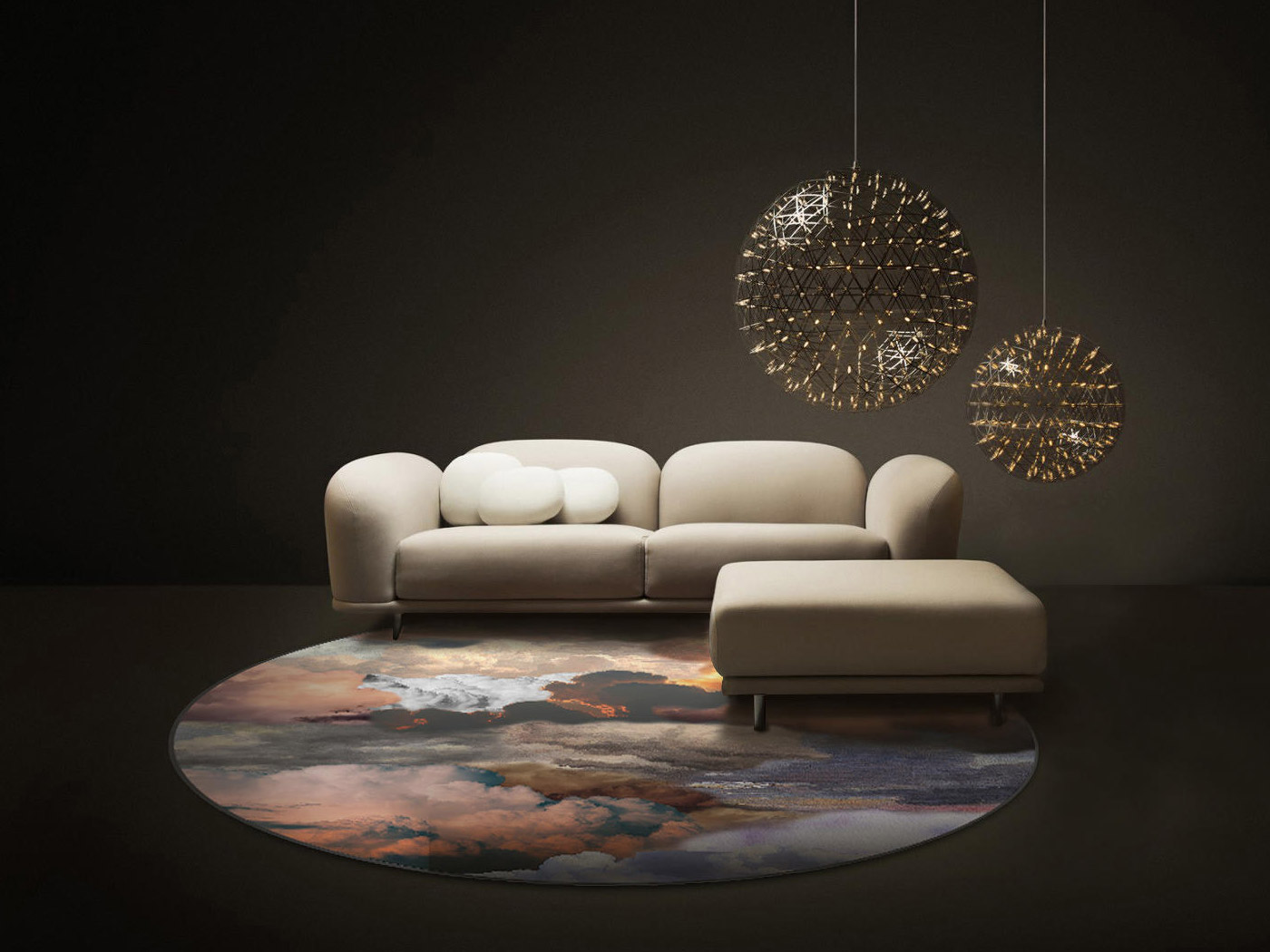 Moooi Carpets Walking On Clouds Round Carpet