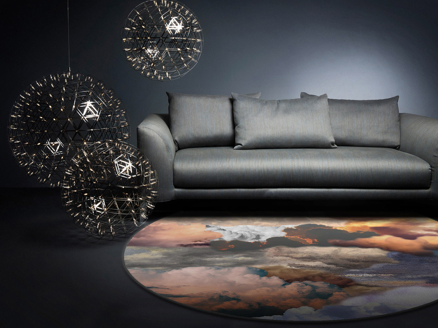 Moooi Carpets Walking On Clouds Round Carpet