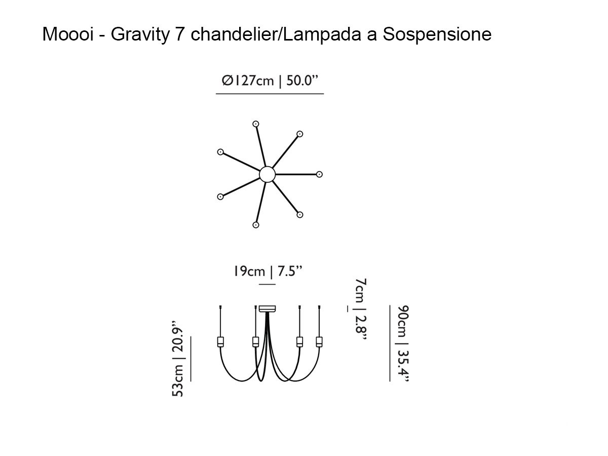 Moooi Gravity 7 Chandelier