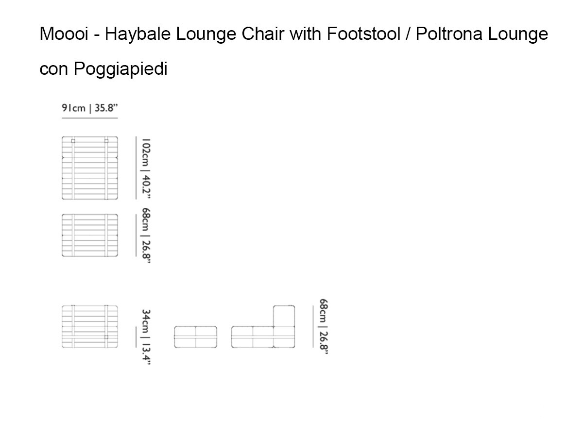 Moooi Haybale Lounge Chair With Footstool