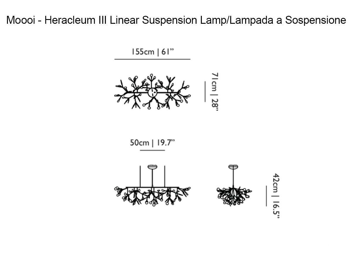 Moooi Heracleum 3 Linear Suspension Lamp
