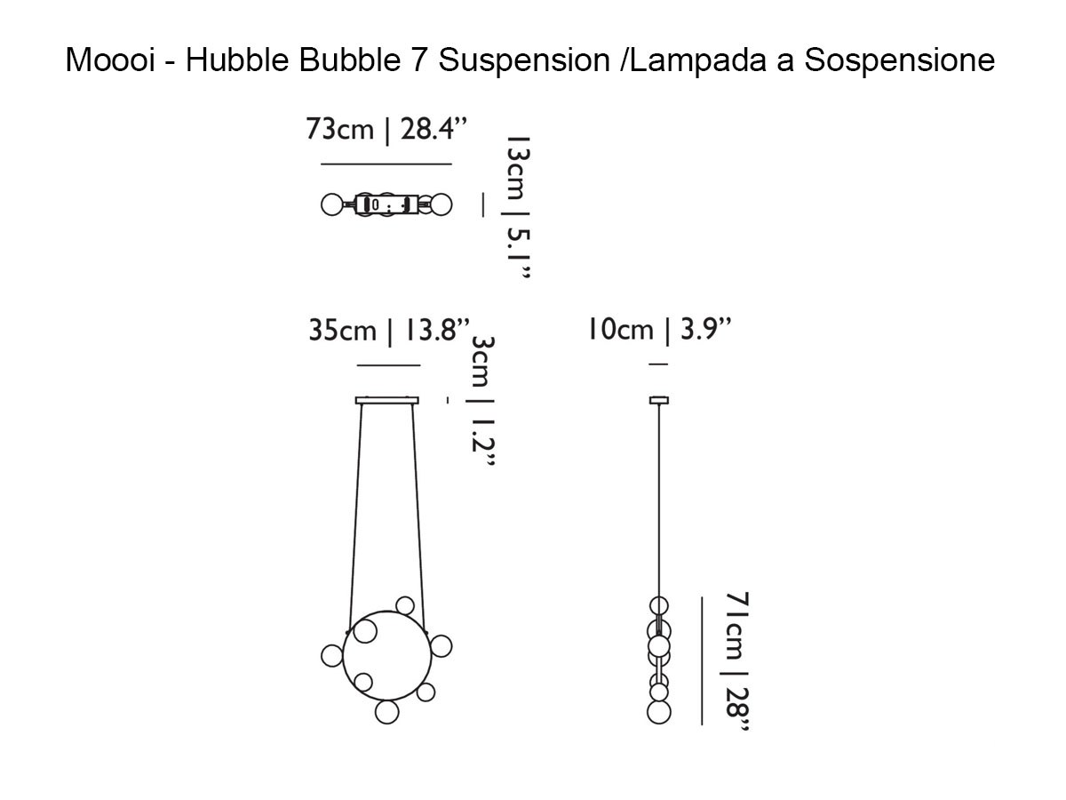 Moooi Hubble Bubble 7 Suspension Lamp