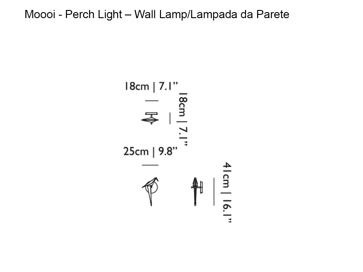 Moooi Perch Light Wall Lamp Small
