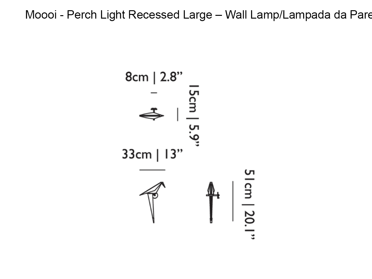 Бра Moooi Perch Light, встраиваемое · большое