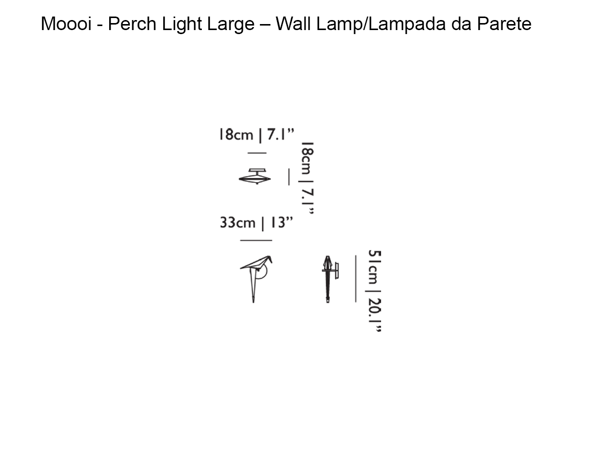 Moooi Perch Light Wall Lamp Large