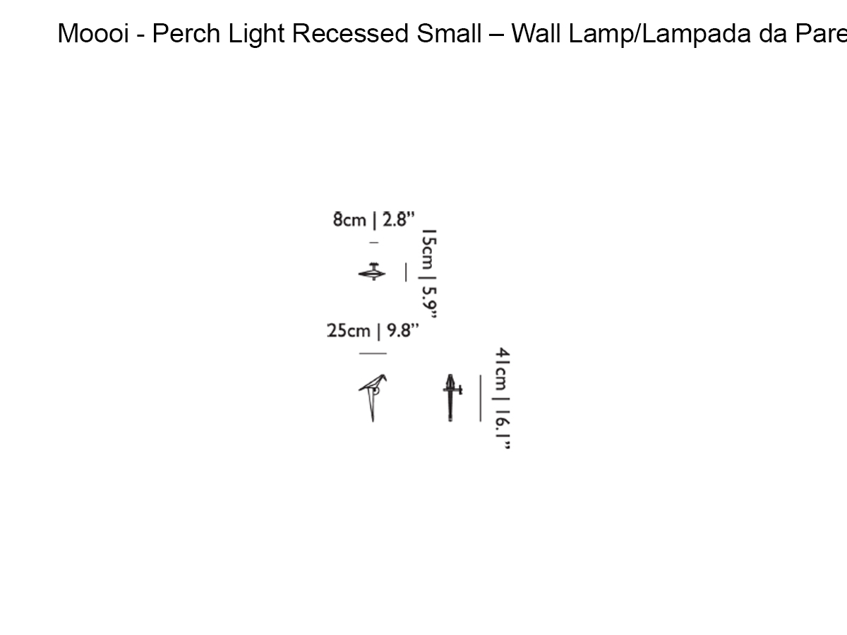 Moooi Perch Light Wall Lamp Recessed Small
