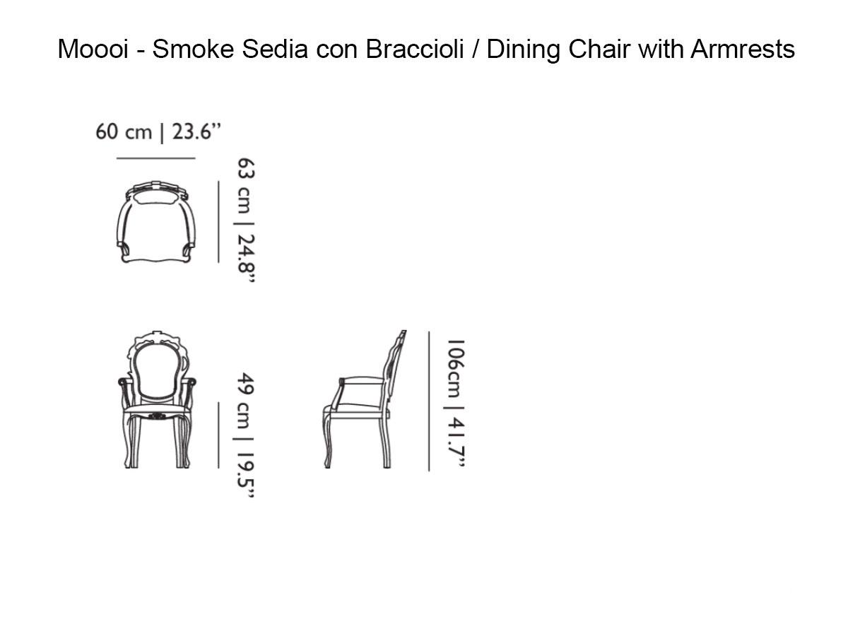 Moooi Smoke Dining Chair With Armrests