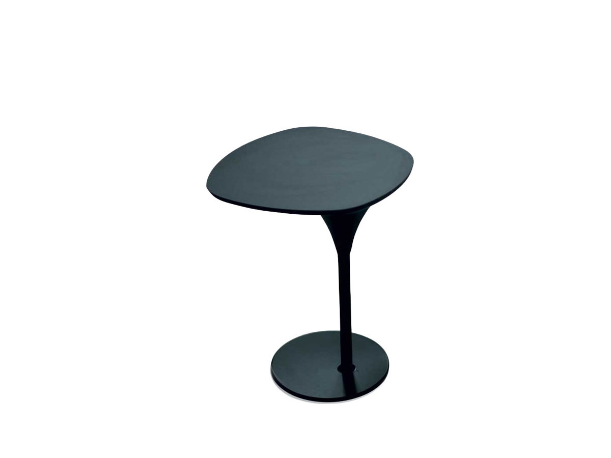 Moroso Bloomy Side Table Black Base Black Laminam Top